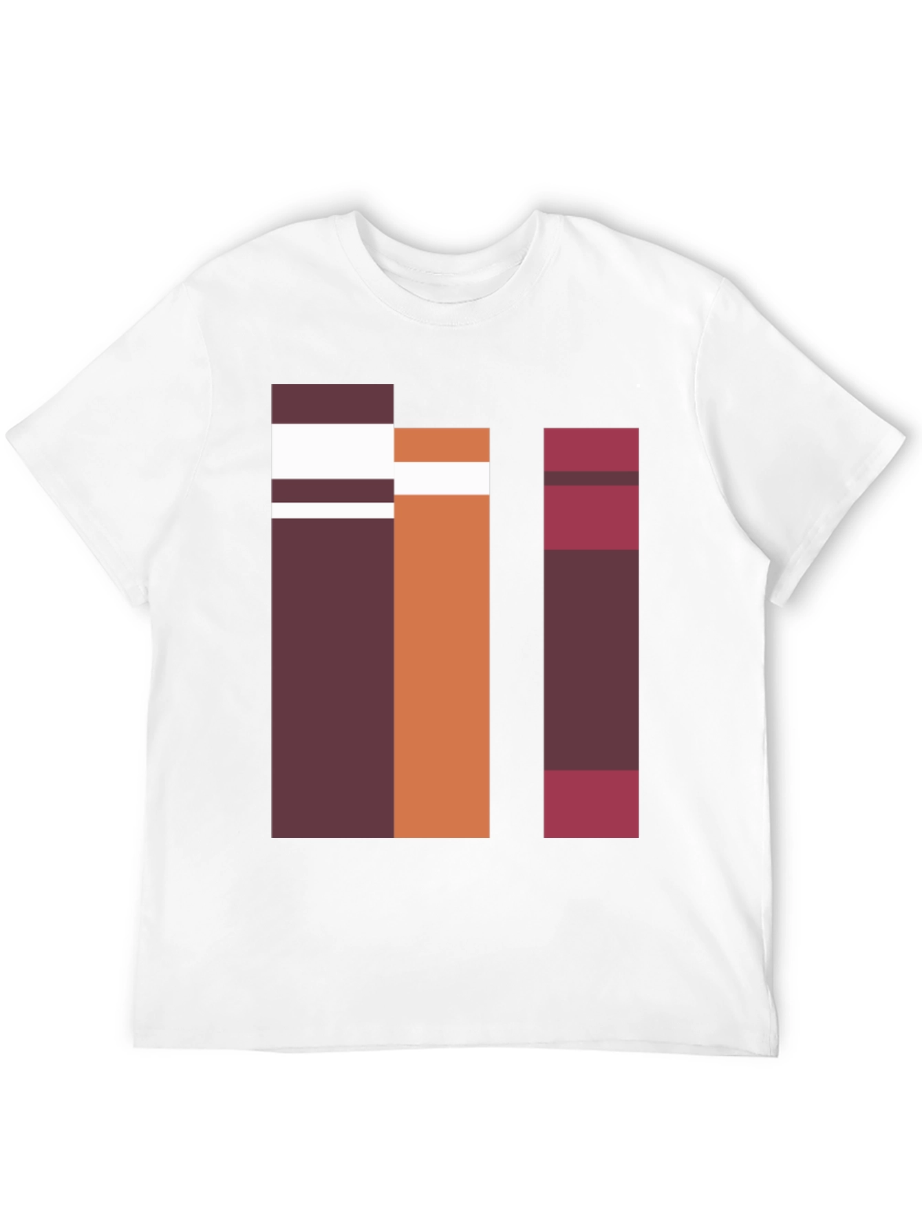 Abstract Block Graphic Tee - Casual Style