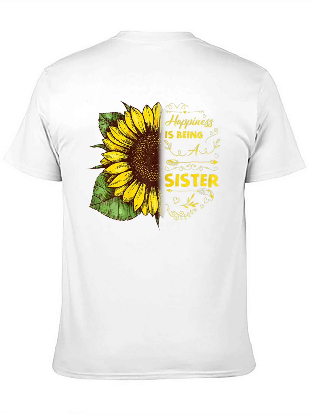 Happiness is Being a Sister Sunflower Graphic Tee
