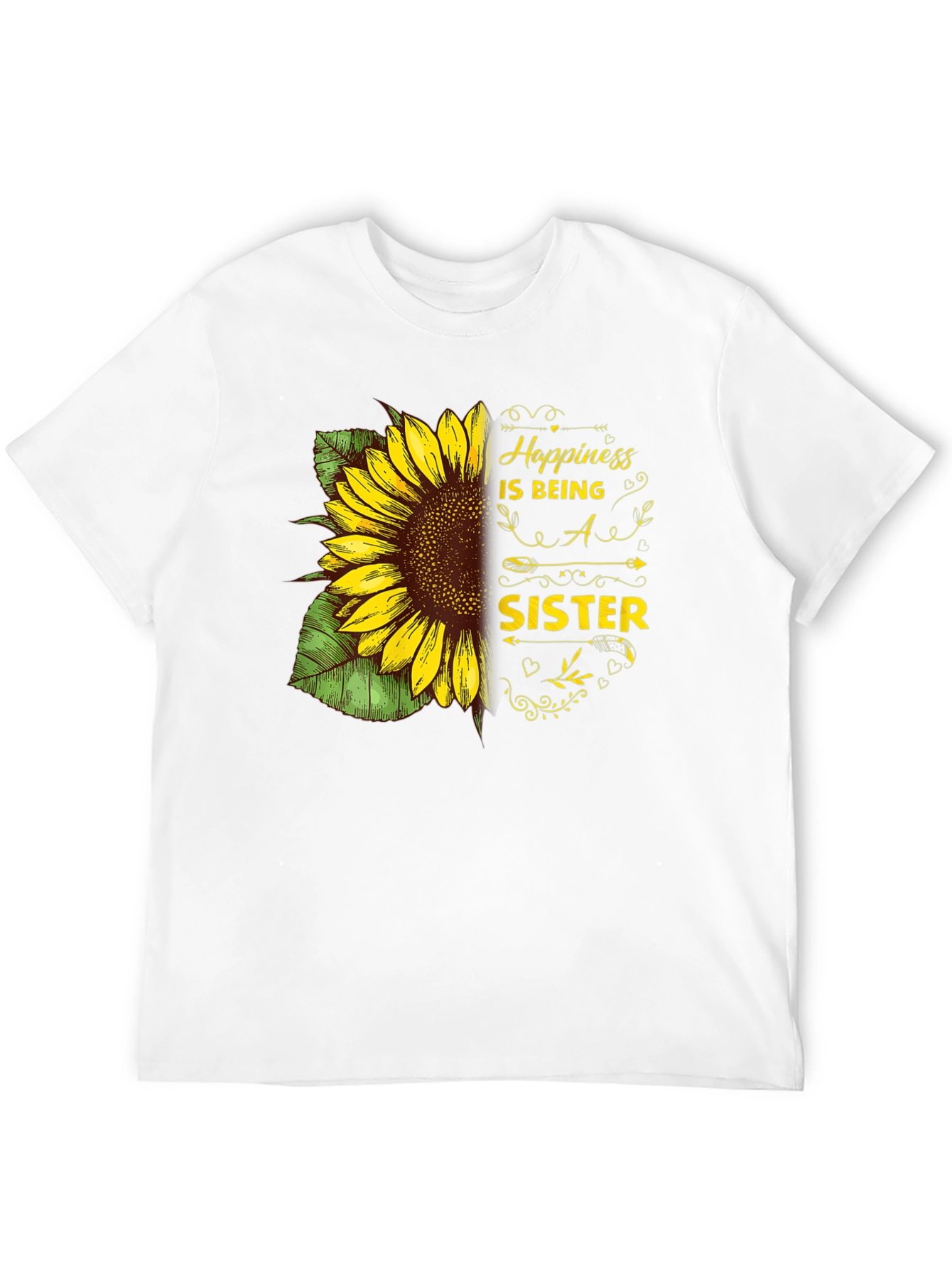 Happiness is Being a Sister Sunflower Graphic Tee