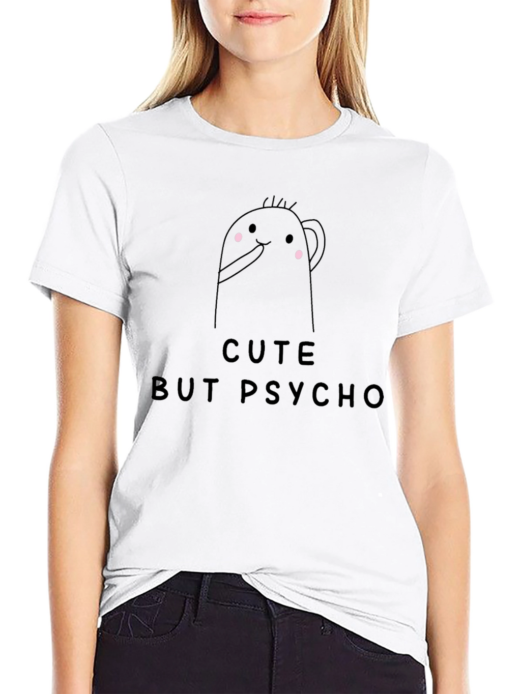 Cute But Psycho Graphic Tee - Mens Black T-Shirt