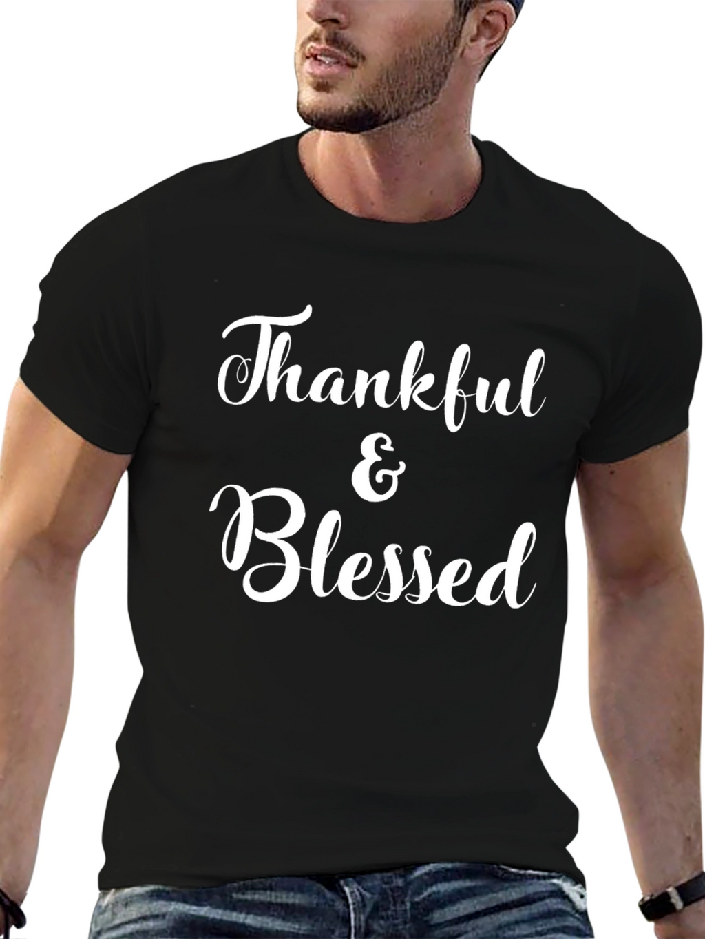 Thankful & Blessed Graphic T-Shirt