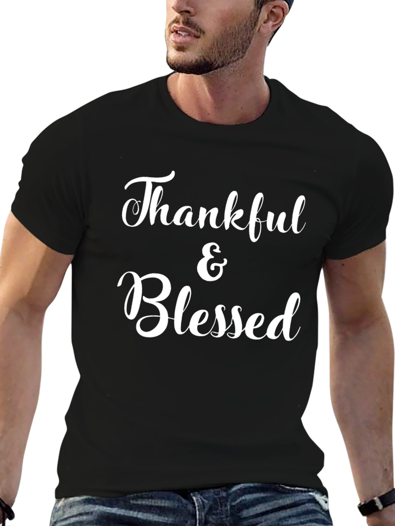 Thankful & Blessed Graphic T-Shirt