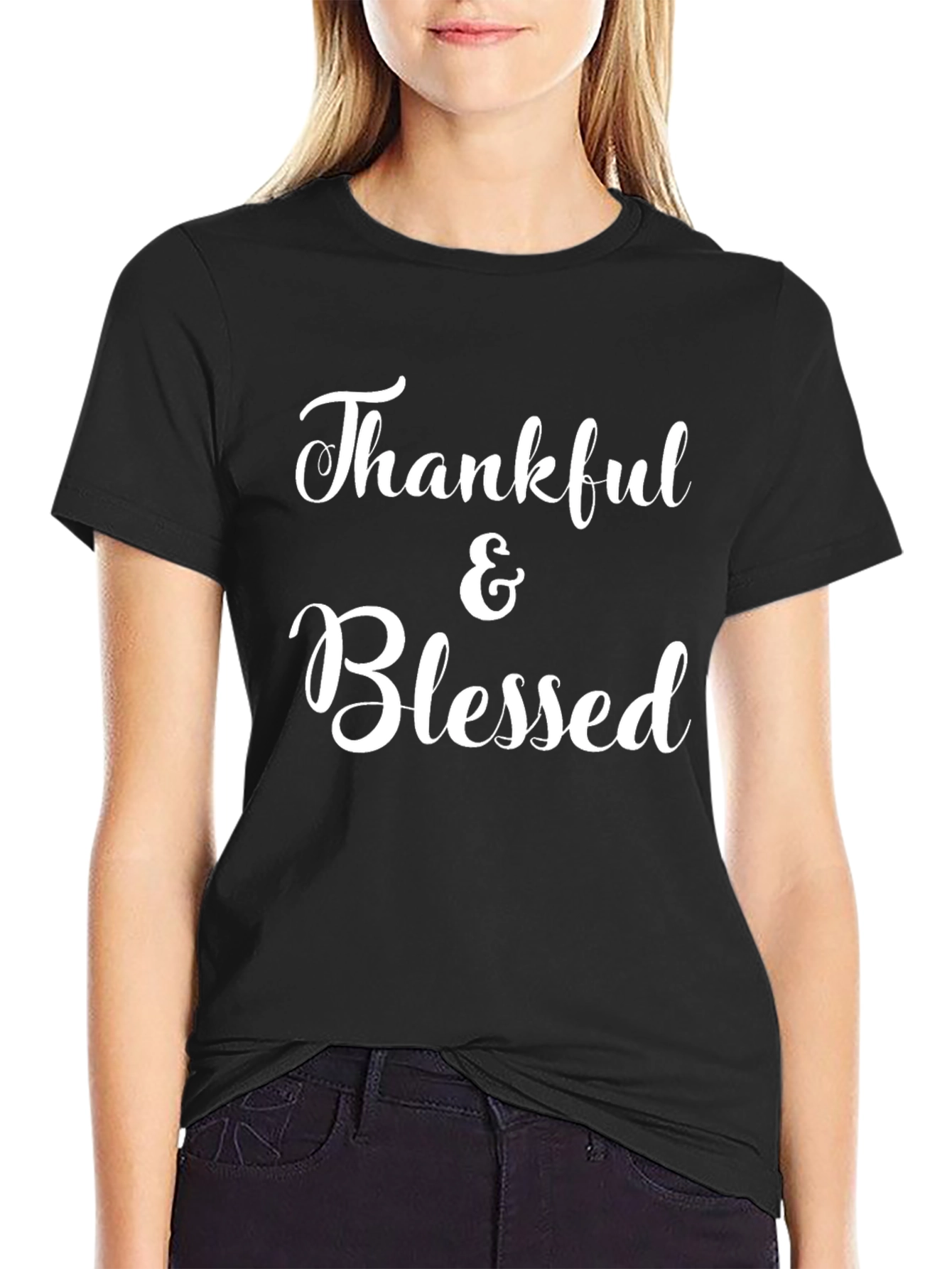 Thankful & Blessed Graphic T-Shirt