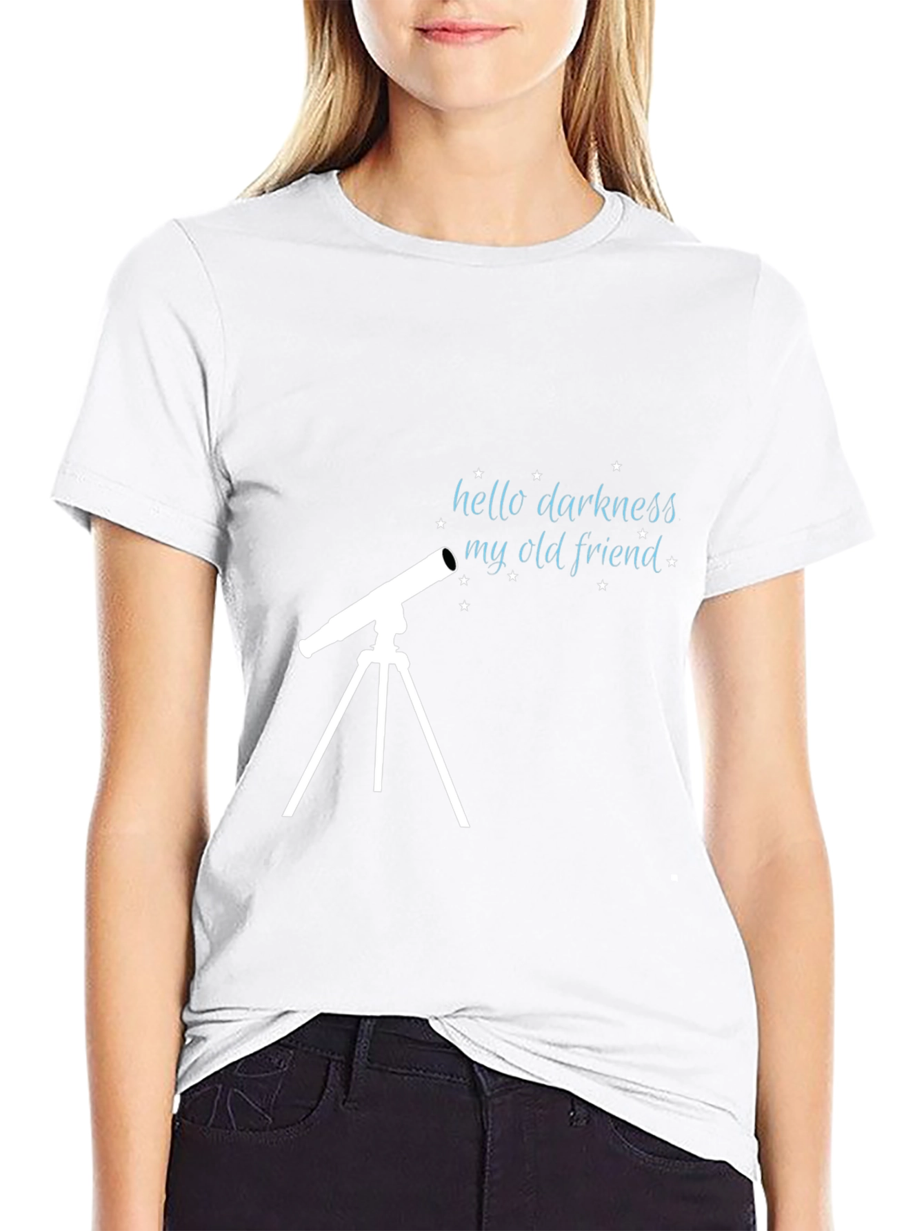 Hello Darkness My Old Friend Telescope Graphic T-Shirt