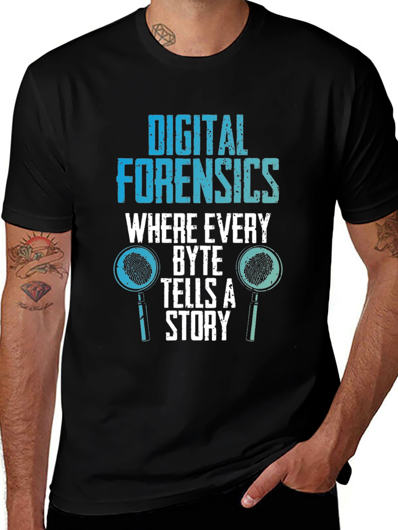 Digital Forensics Byte Tells a Story Graphic Tee