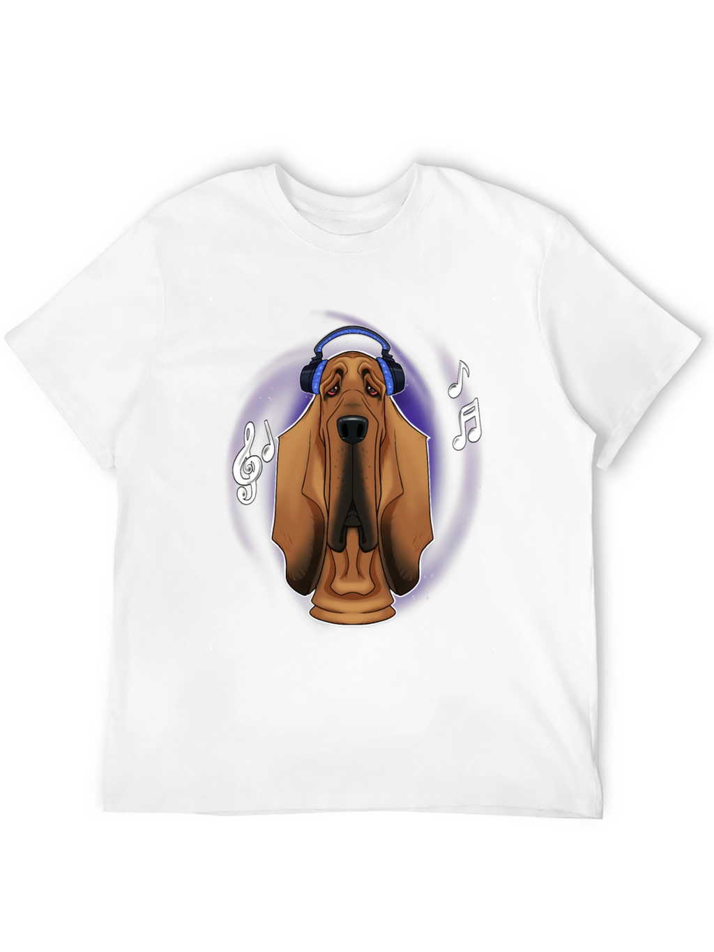 Dog with Headphones Graphic T-Shirt