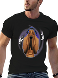 Dog with Headphones Graphic T-Shirt