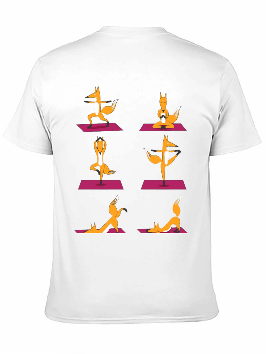 Yoga Foxes Graphic T-Shirt - Mens Black Tee