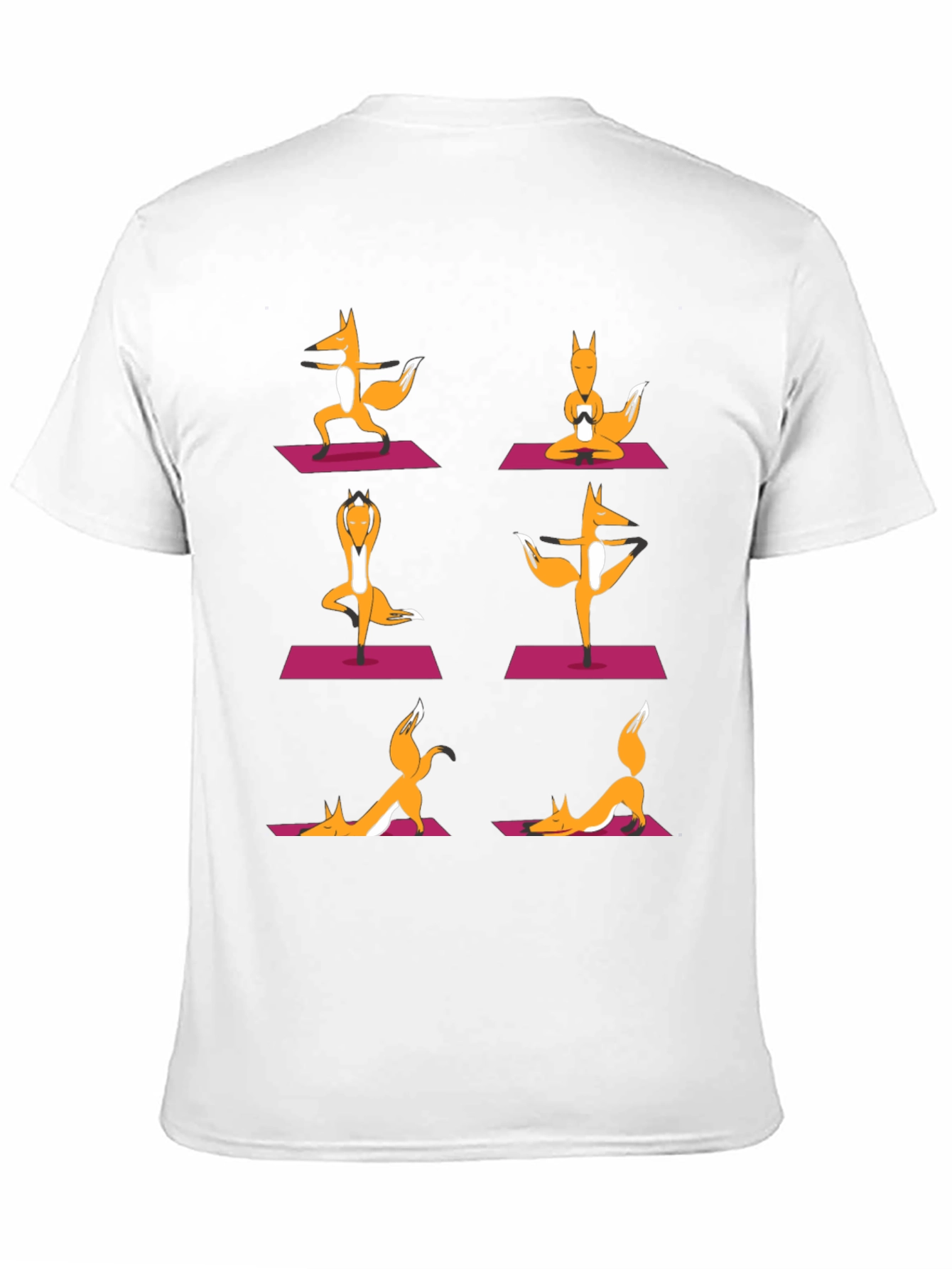 Yoga Foxes Graphic T-Shirt - Mens Black Tee