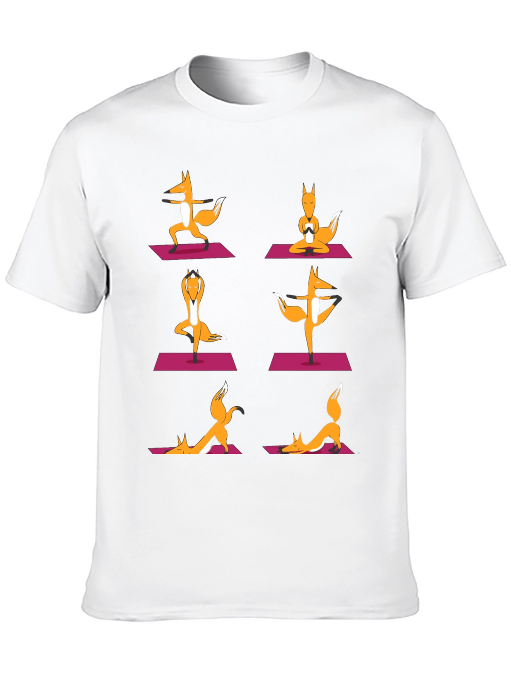 Yoga Foxes Graphic T-Shirt - Mens Black Tee