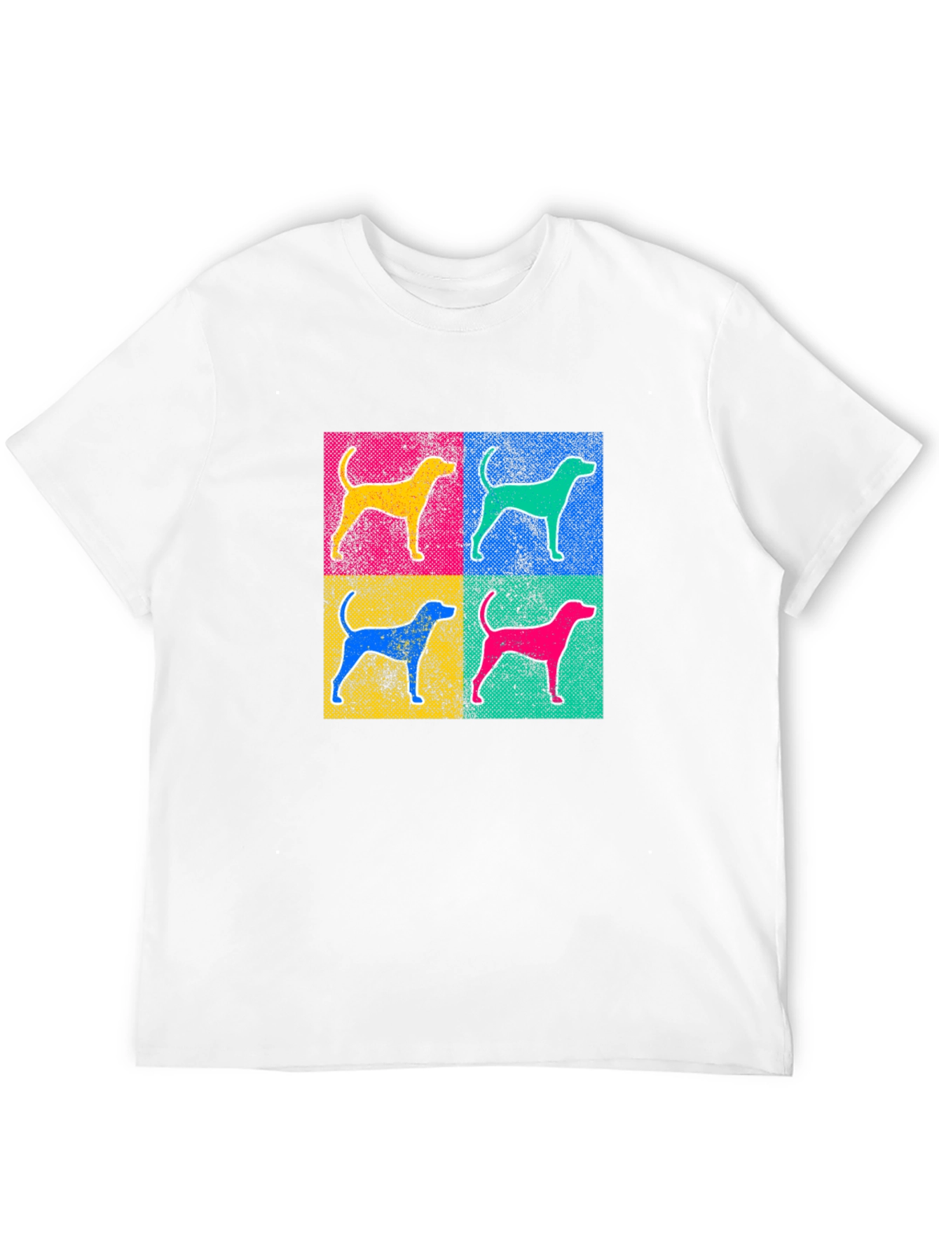 Pop Art Dog Graphic Tee - Unisex Black T-Shirt