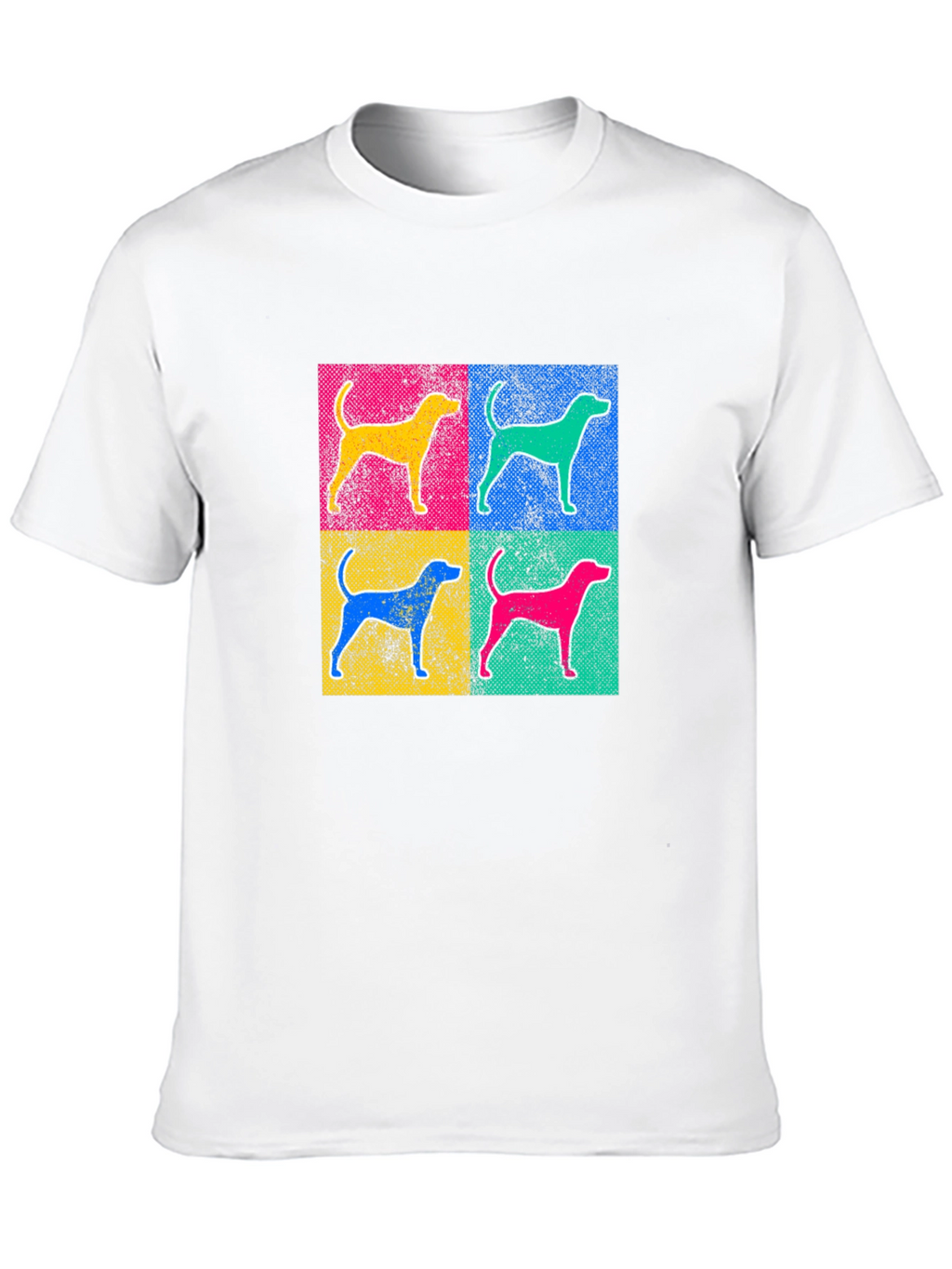 Pop Art Dog Graphic Tee - Unisex Black T-Shirt