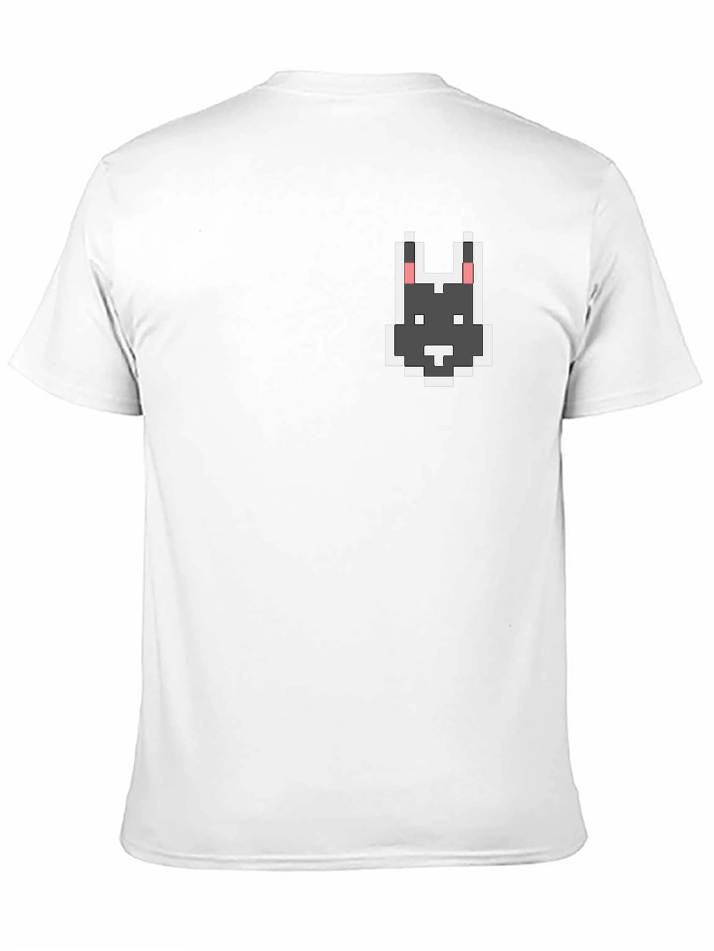 Pixel Art Dog T-Shirt - Black Crew Neck Tee