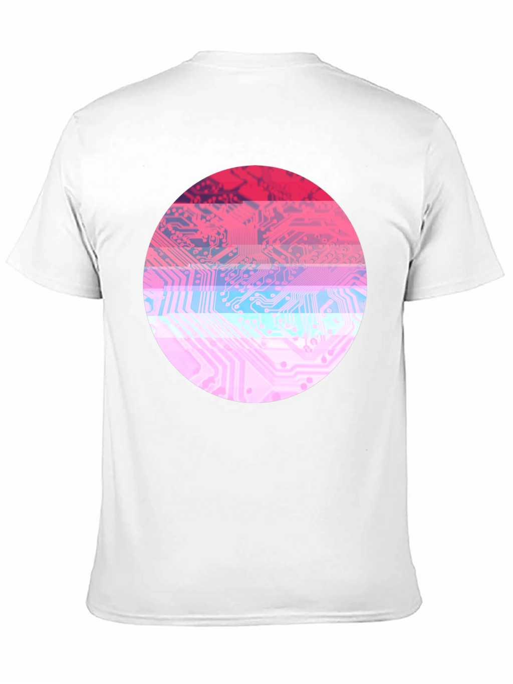 Circuit Board Circle Graphic Tee - Retro Style
