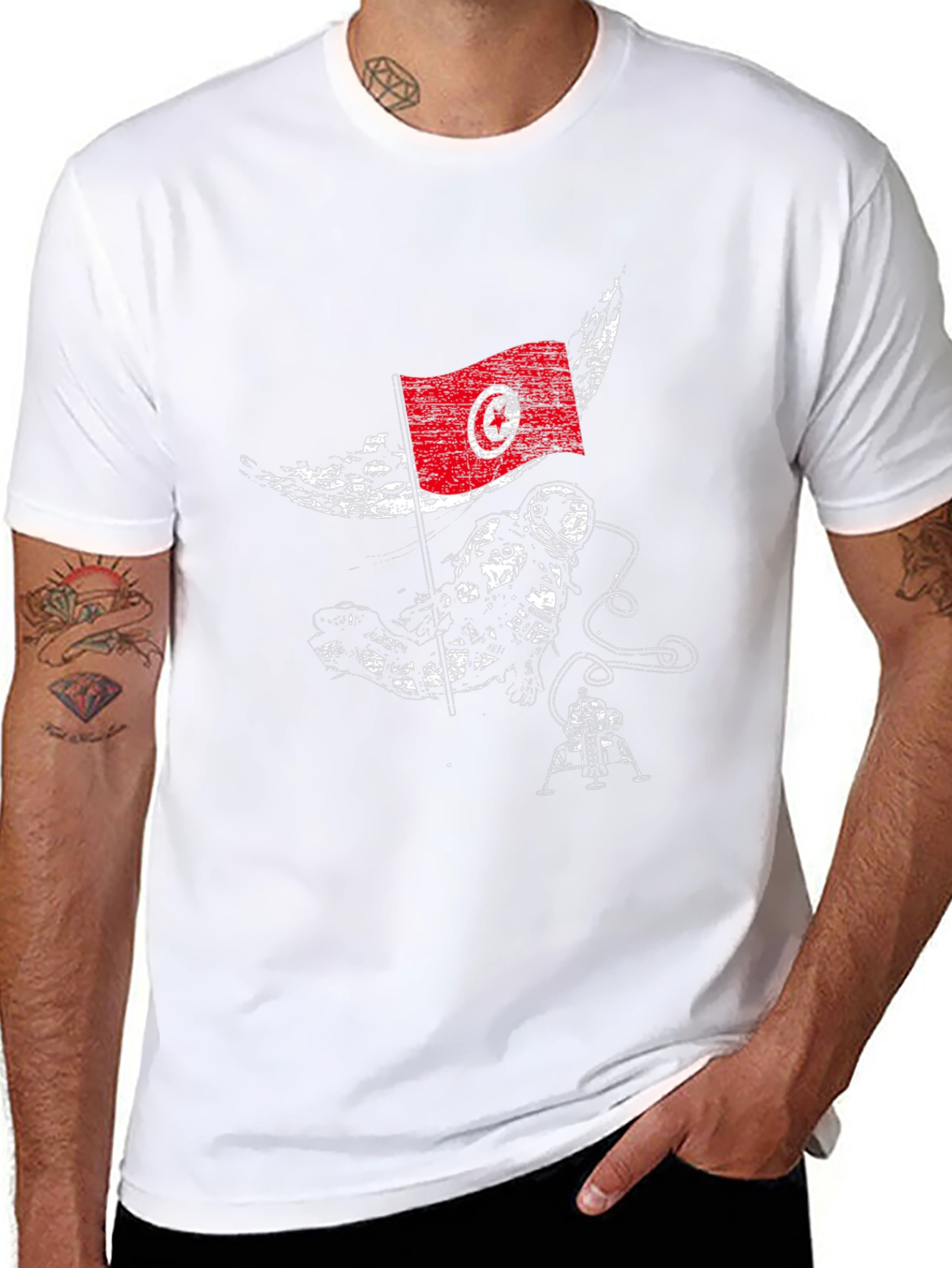 Tunisian Astronaut T-Shirt - Moon Landing Souvenir
