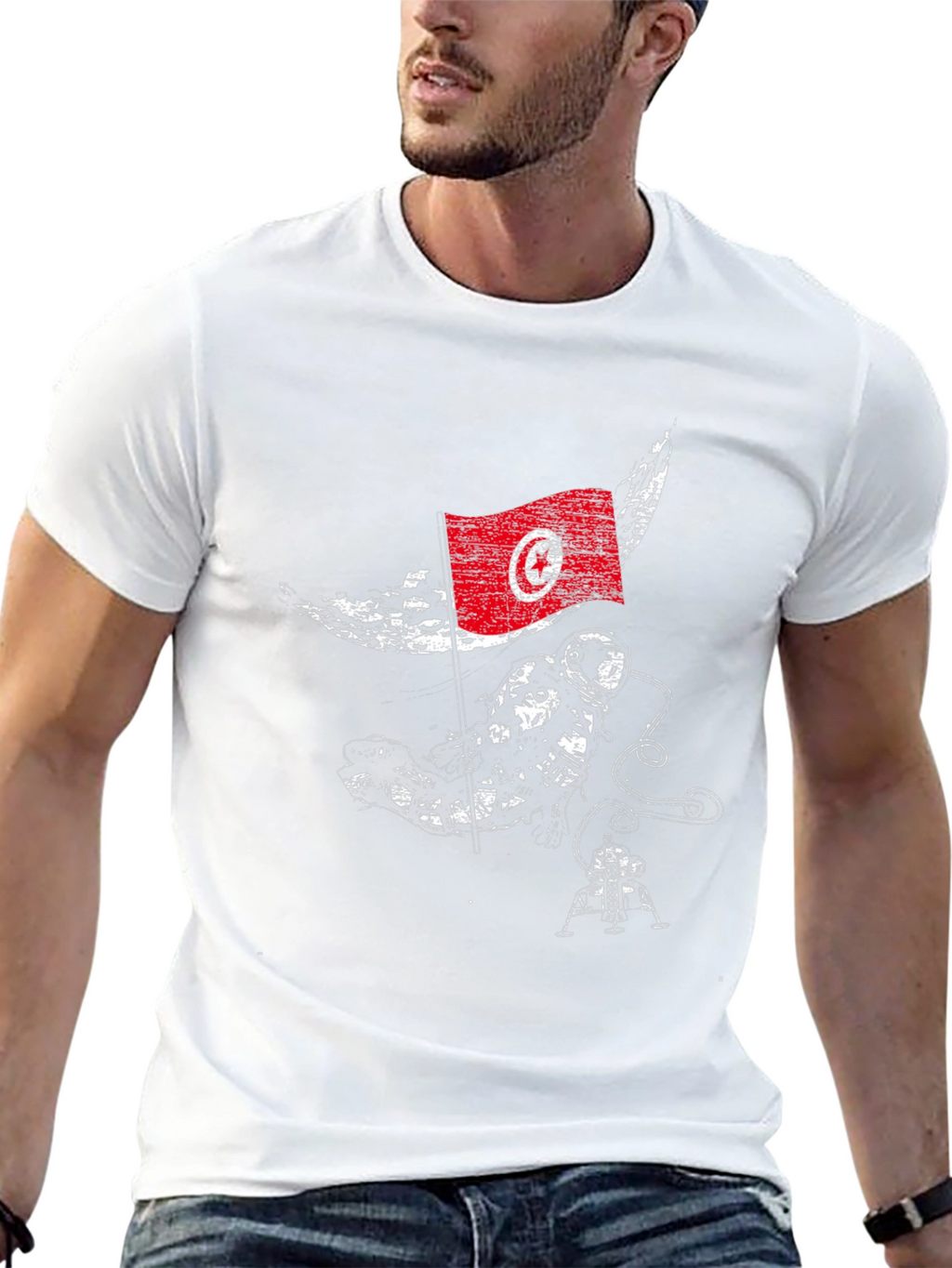 Tunisian Astronaut T-Shirt - Moon Landing Souvenir