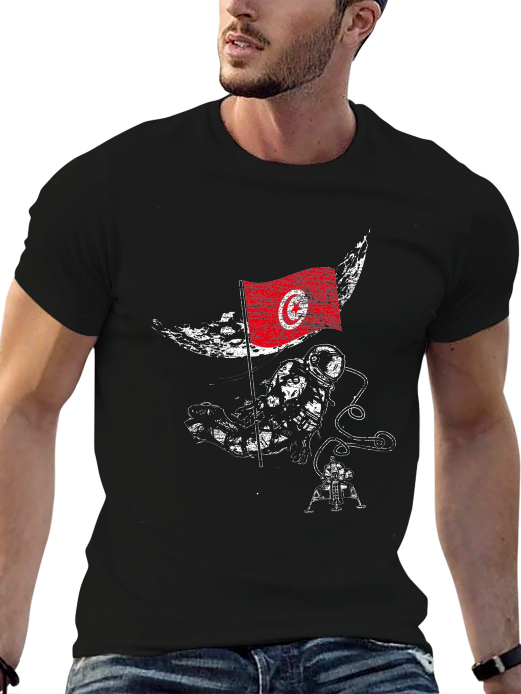 Tunisian Astronaut T-Shirt - Moon Landing Souvenir