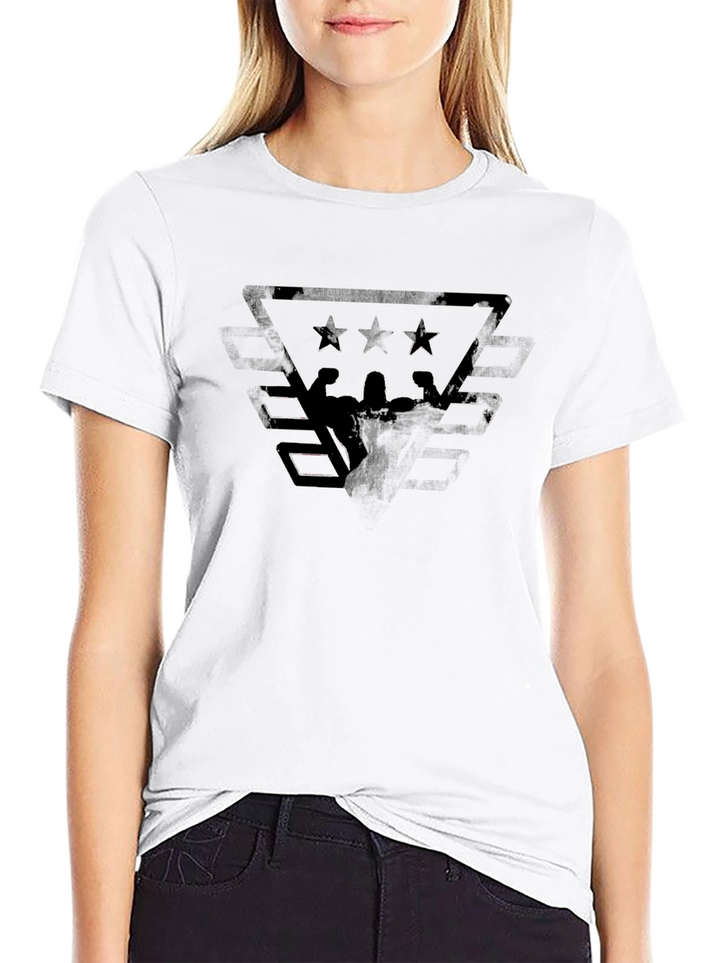 Black Graphic Tee - Powerlifting Design