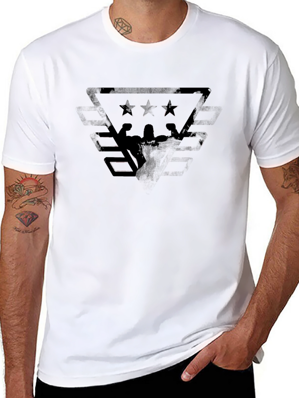 Black Graphic Tee - Powerlifting Design