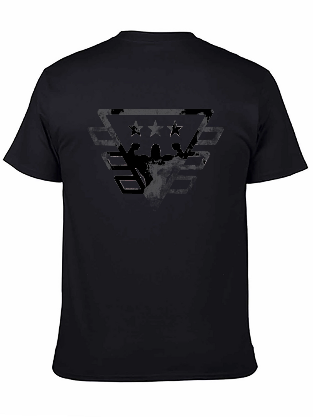 Black Graphic Tee - Powerlifting Design
