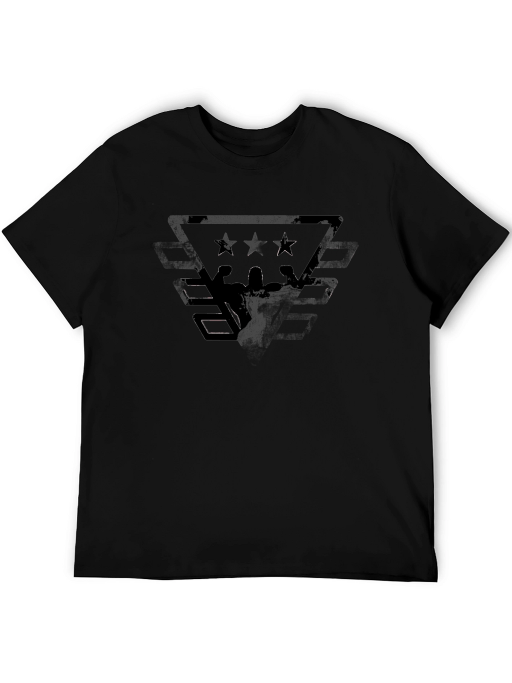 Black Graphic Tee - Powerlifting Design