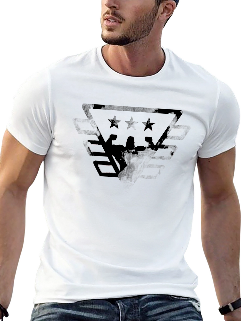 Black Graphic Tee - Powerlifting Design