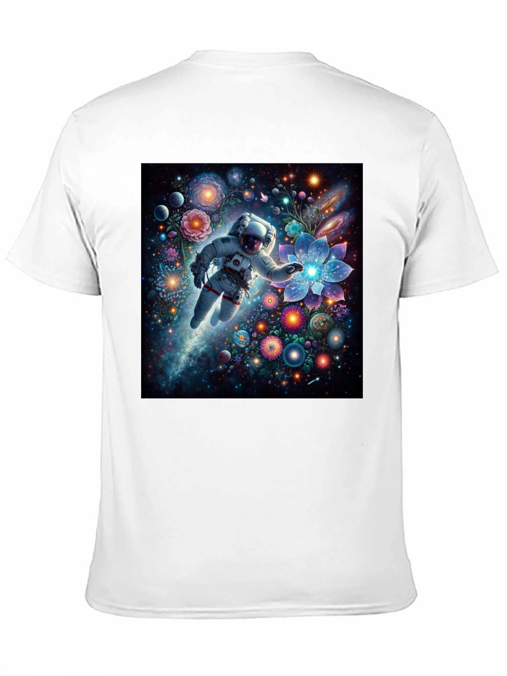 Astronaut Galaxy Floral T-Shirt - Unisex