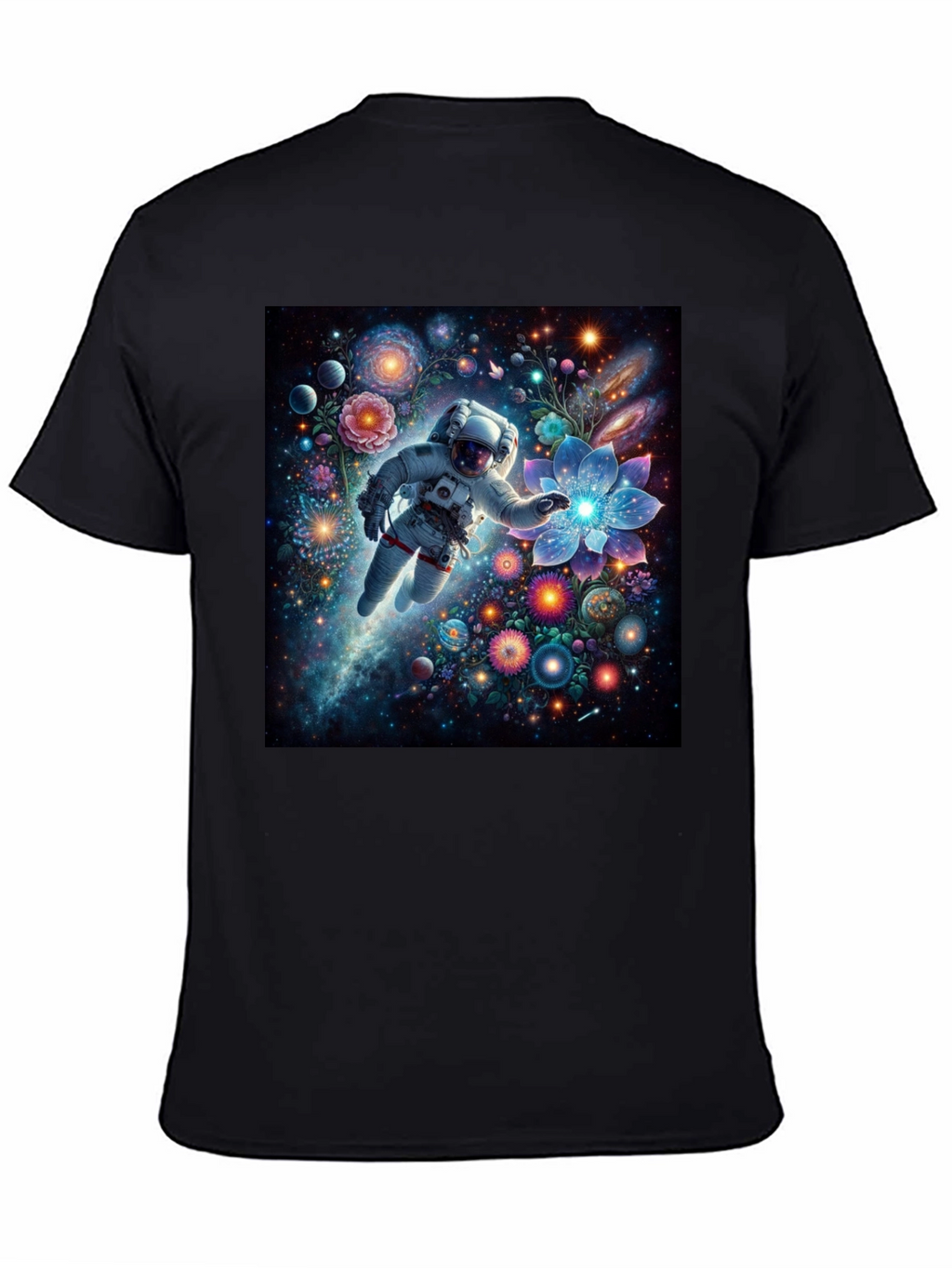 Astronaut Galaxy Floral T-Shirt - Unisex