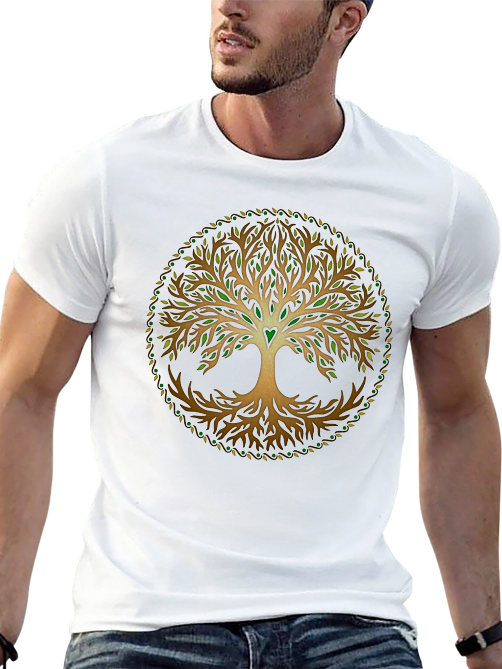 Tree of Life Graphic Print Black T-Shirt