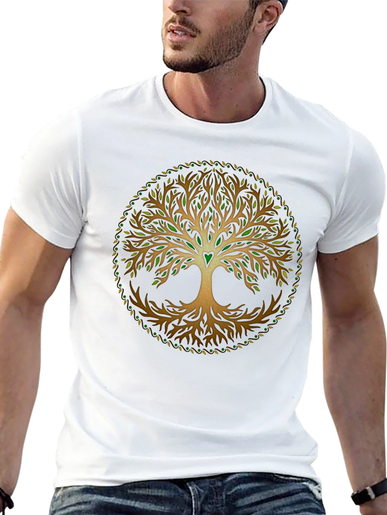Tree of Life Graphic Print Black T-Shirt