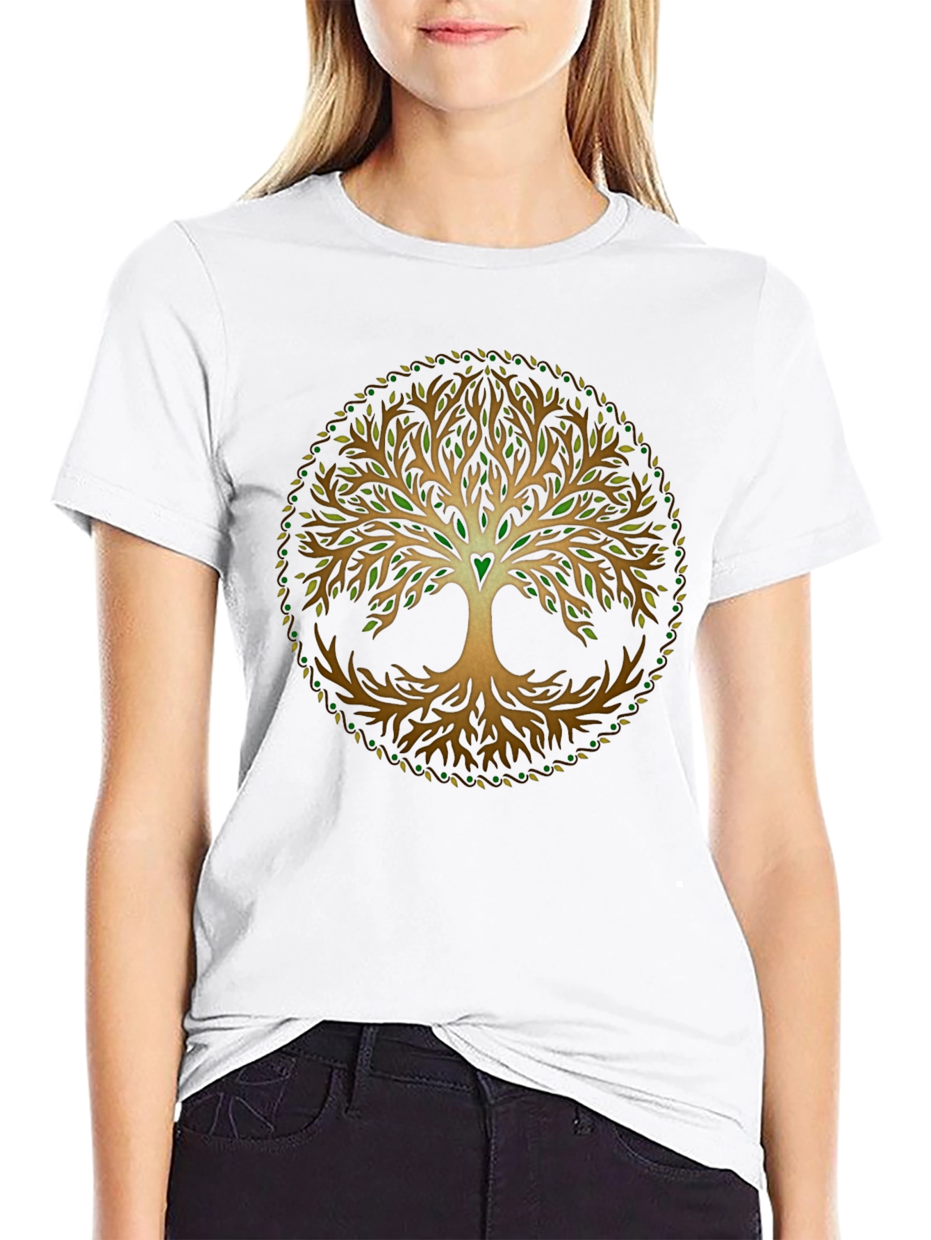 Tree of Life Graphic Print Black T-Shirt