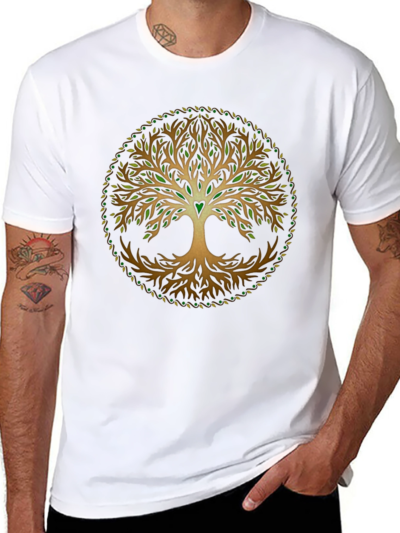 Tree of Life Graphic Print Black T-Shirt