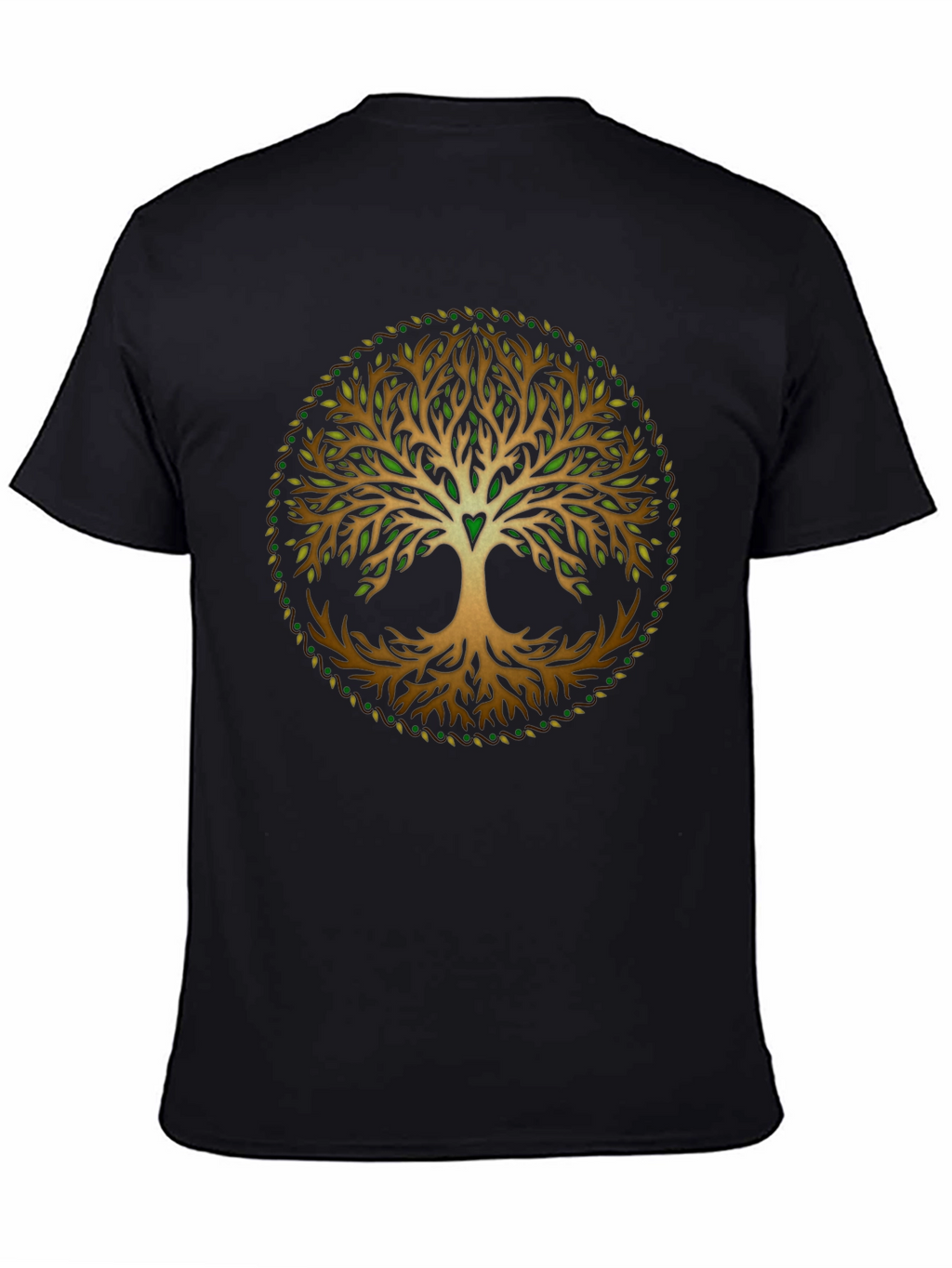 Tree of Life Graphic Print Black T-Shirt