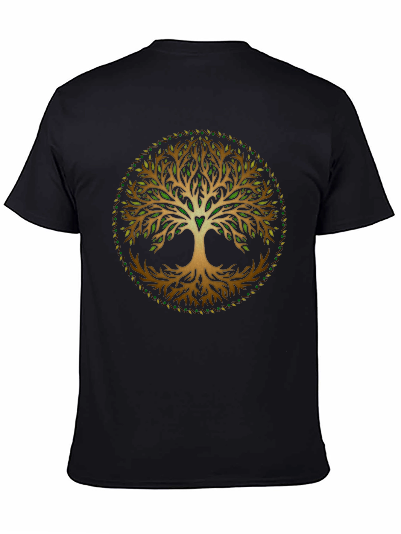 Tree of Life Graphic Print Black T-Shirt