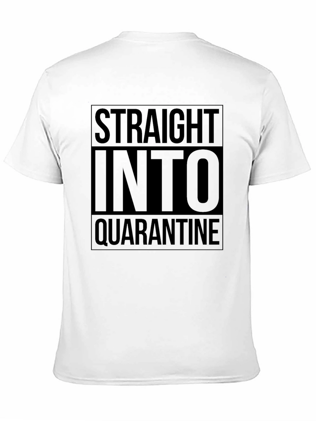 Straight Into Quarantine Black Tee