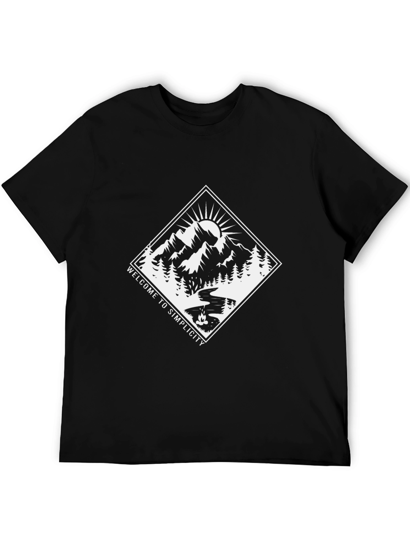 Welcome to Simplicity Graphic Tee - Black