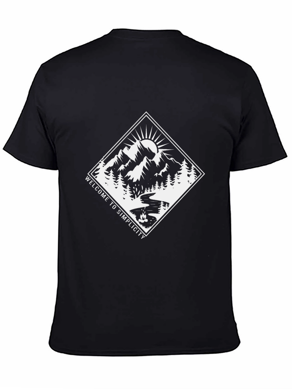 Welcome to Simplicity Graphic Tee - Black