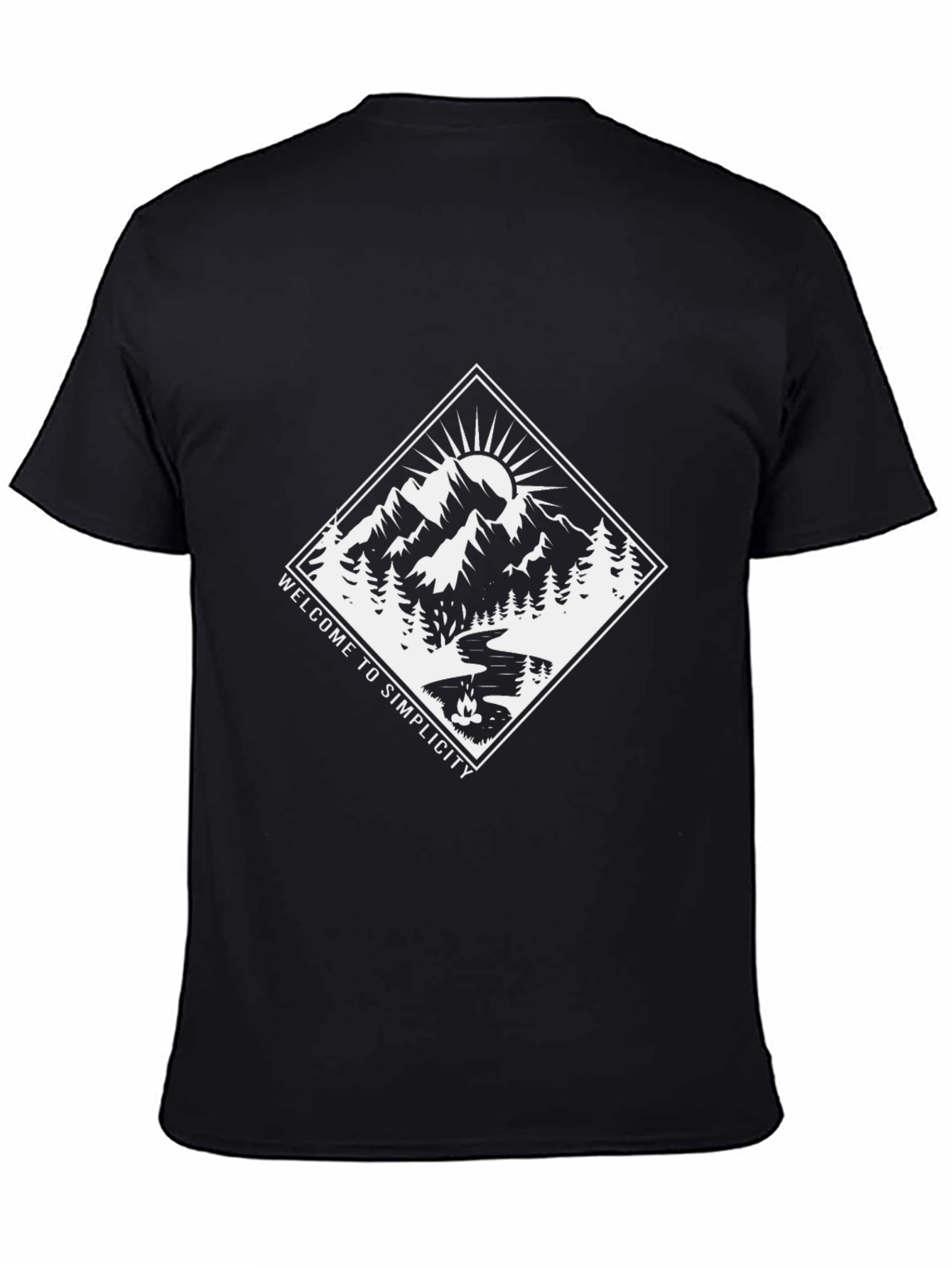 Welcome to Simplicity Graphic Tee - Black