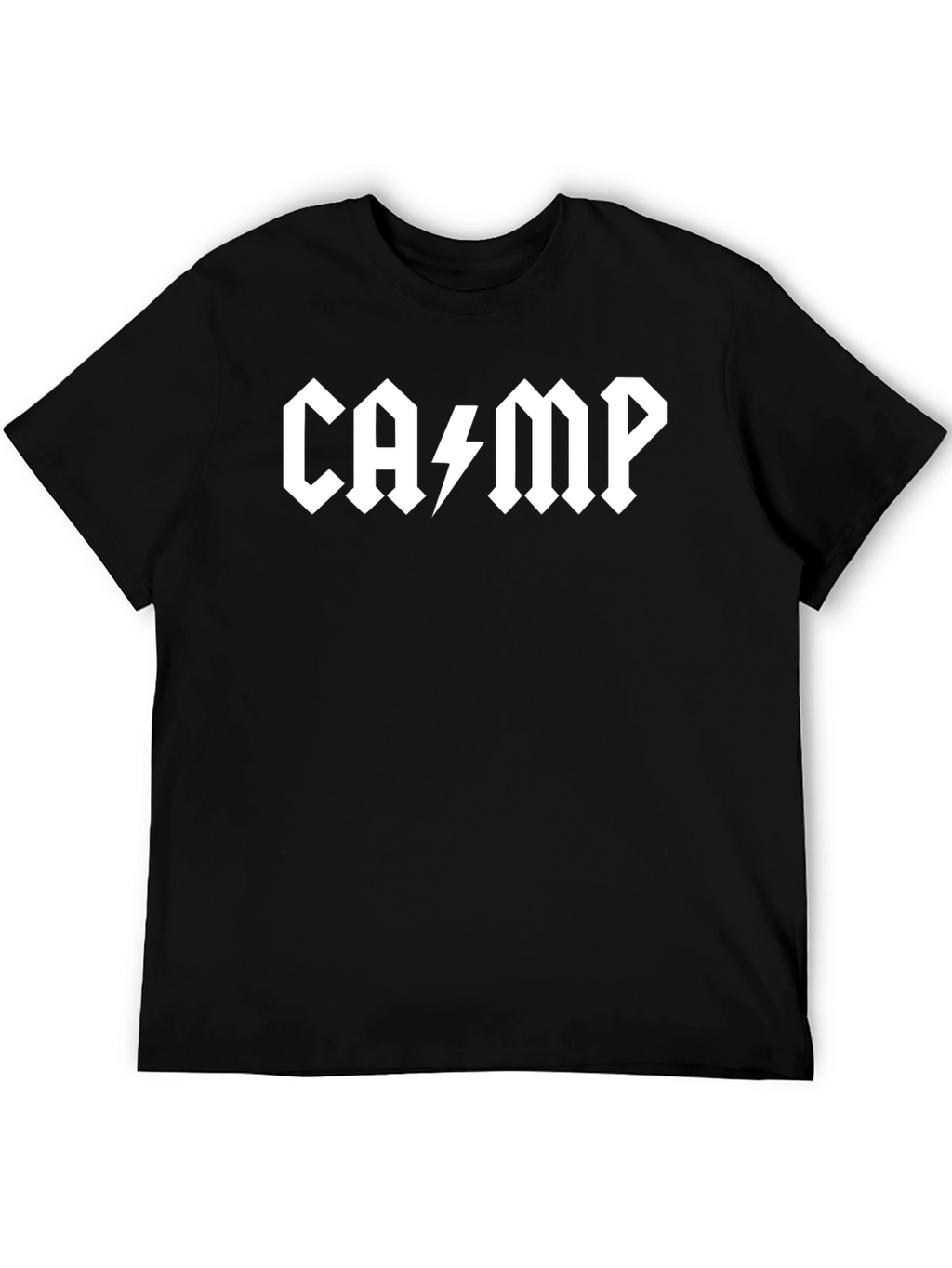 Camp AC/DC Style Black Graphic T-Shirt
