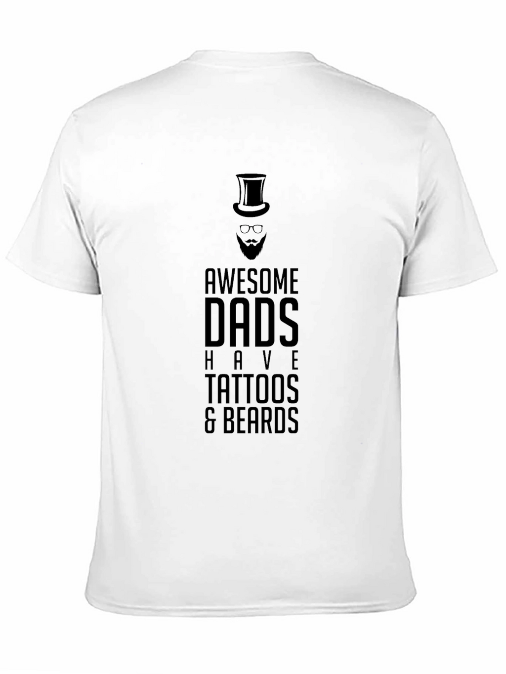 Awesome Dads Tattooed & Bearded Black T-Shirt