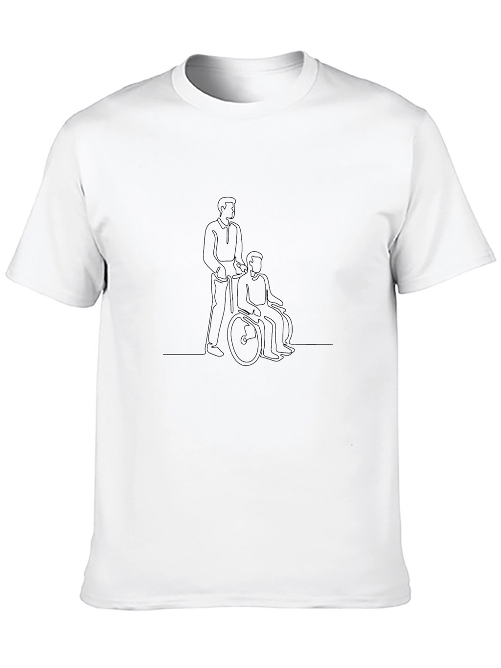 Assistive Line Art Black Tee