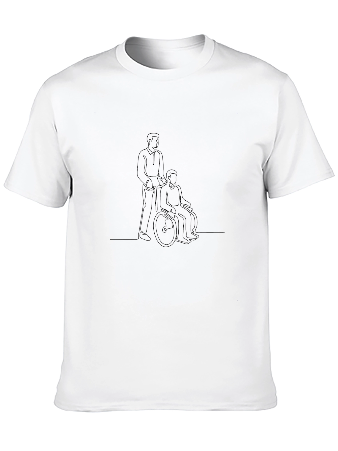 Assistive Line Art Black Tee