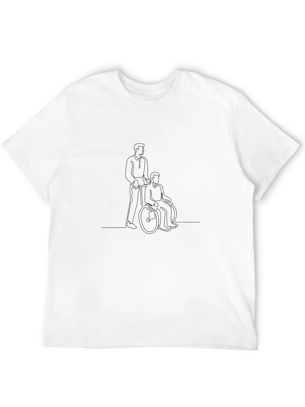 Assistive Line Art Black Tee