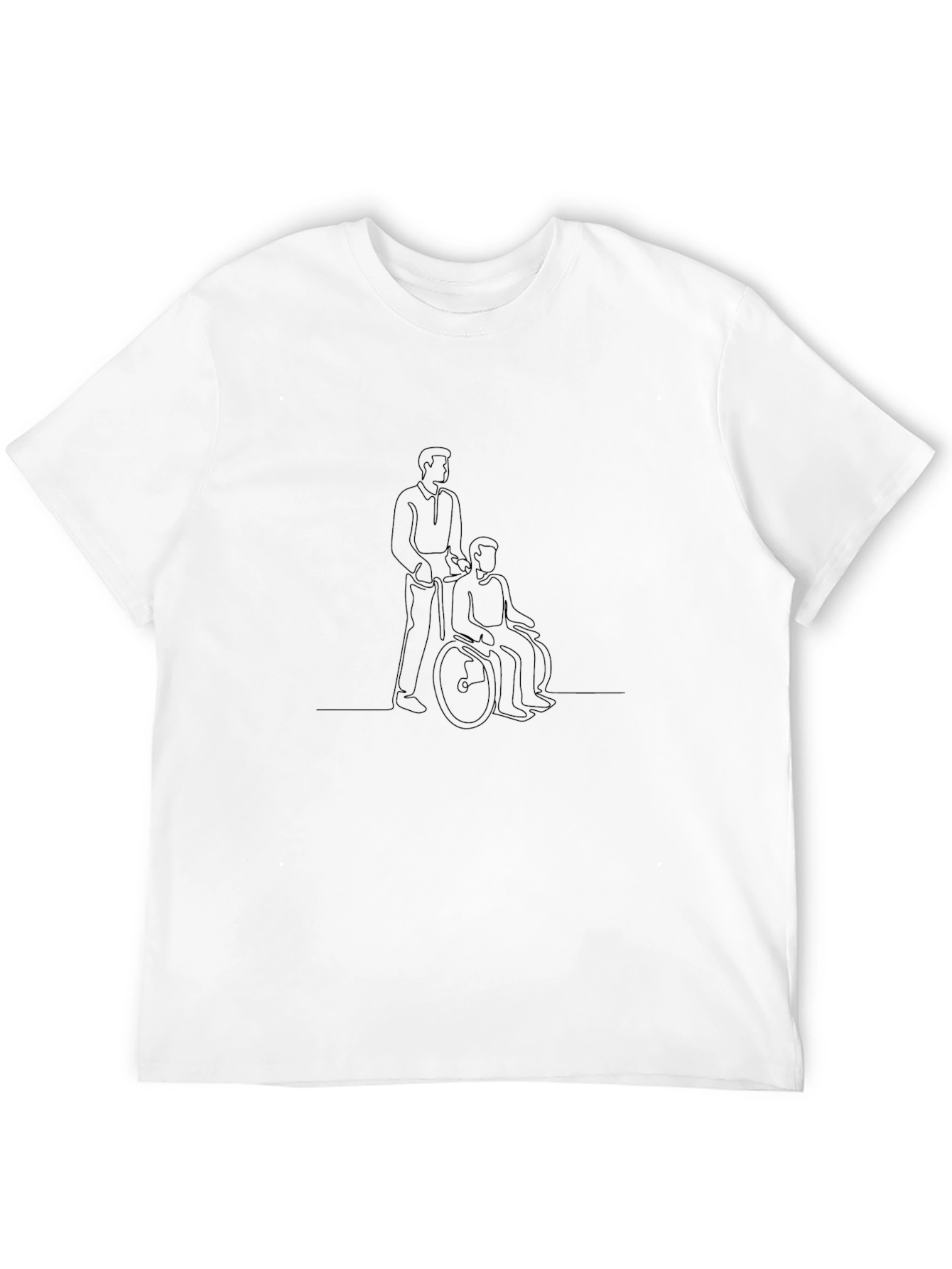 Assistive Line Art Black Tee