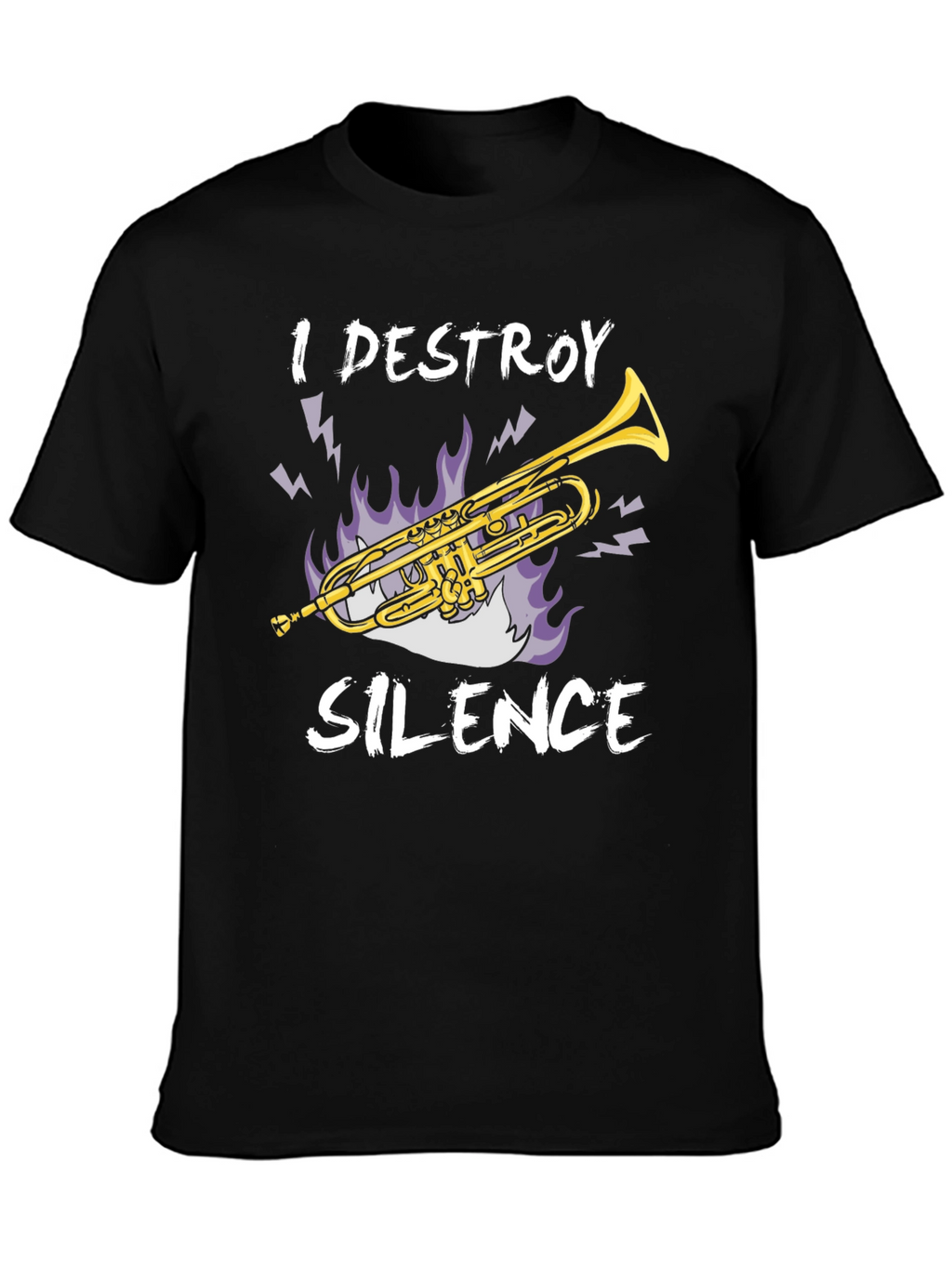 I Destroy Silence T-Shirt - Trumpet Graphic Tee