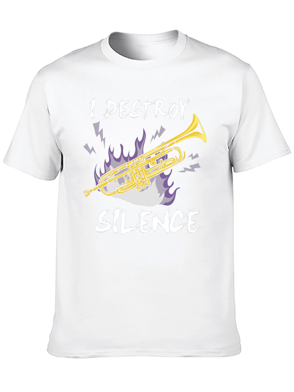 I Destroy Silence T-Shirt - Trumpet Graphic Tee