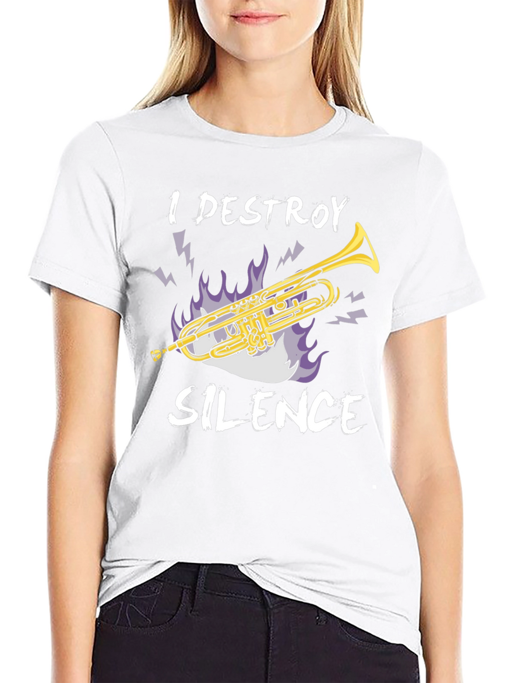 I Destroy Silence T-Shirt - Trumpet Graphic Tee