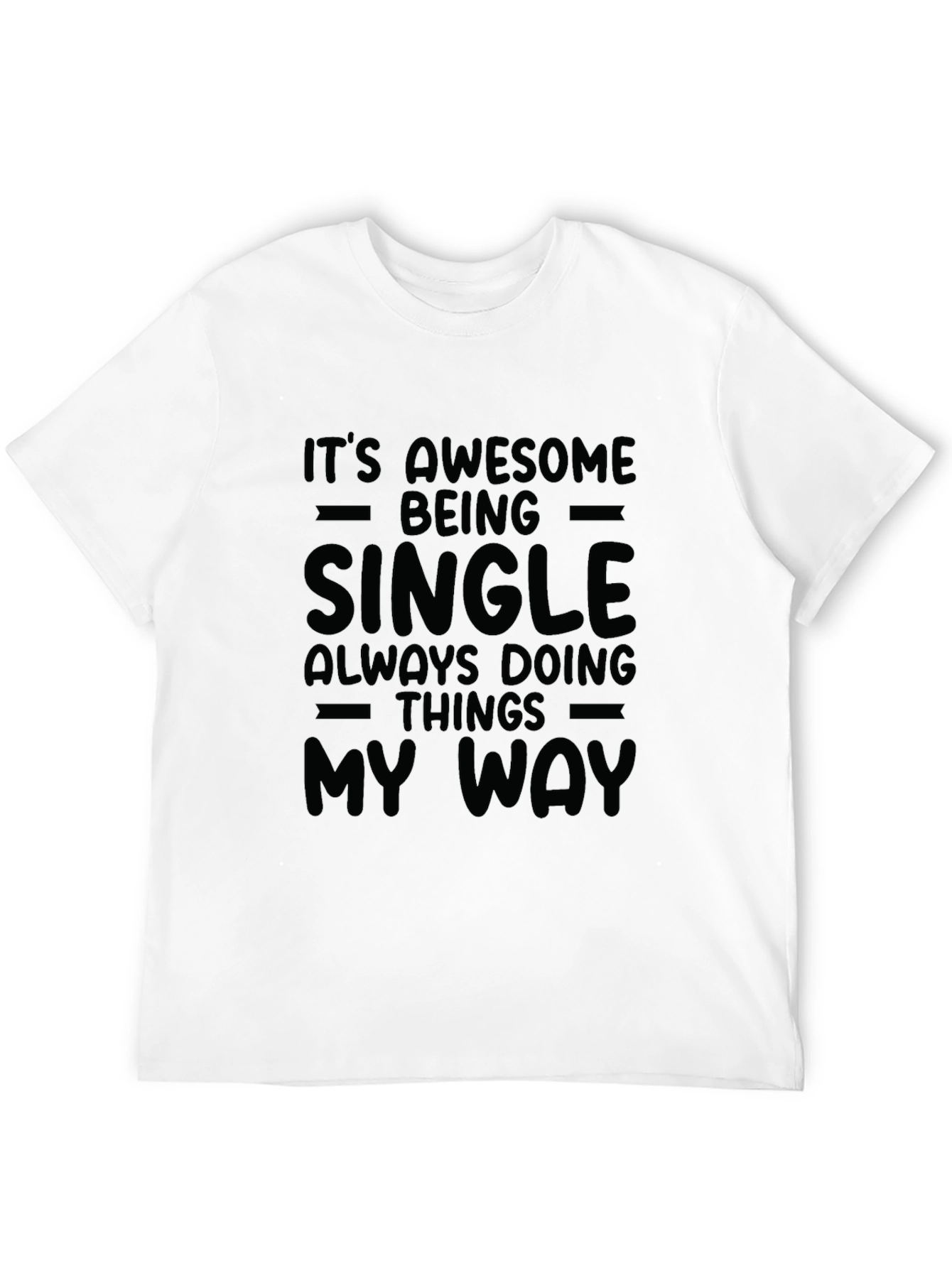 Single & Awesome Graphic Tee - Black