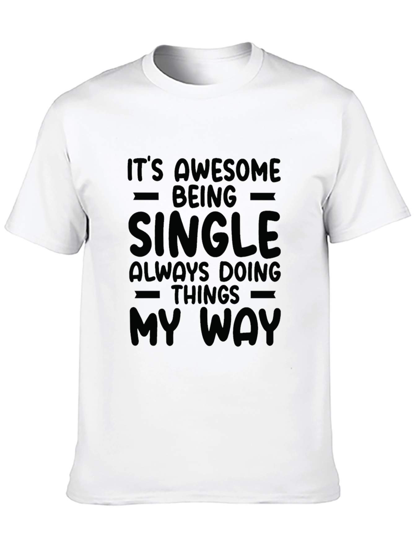 Single & Awesome Graphic Tee - Black
