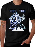 Feel The Risk Mountain Bike Graphic T-Shirt